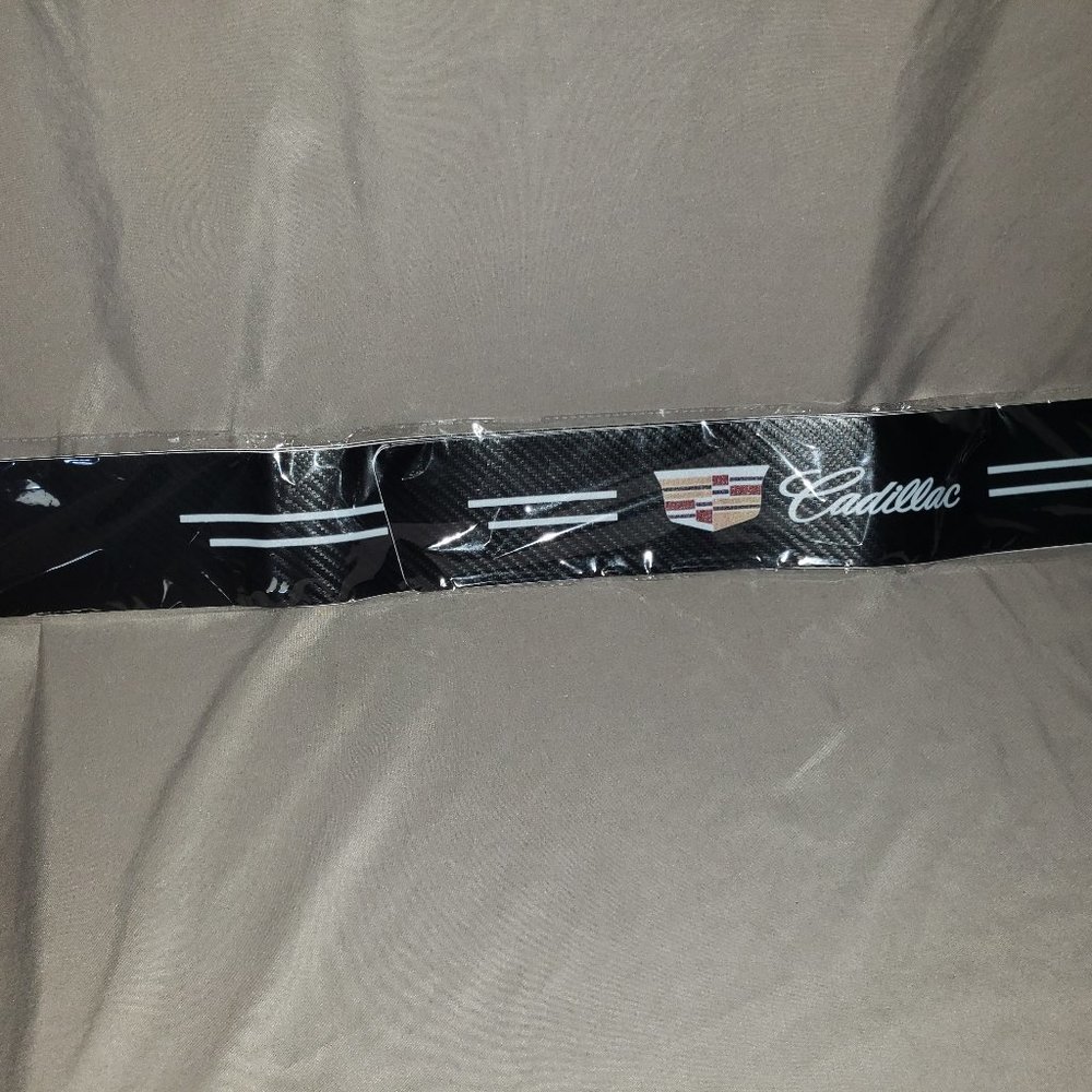 4pcs Car Door Sill  Decals Carbon Fiber Sticker for Cadillac